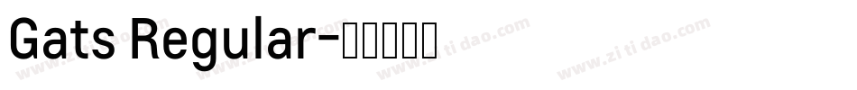 Gats Regular字体转换